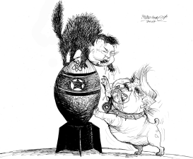 TRUMP AND KIM JONG UN by Petar Pismestrovic