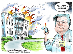 BANNON OUT by Dave Granlund