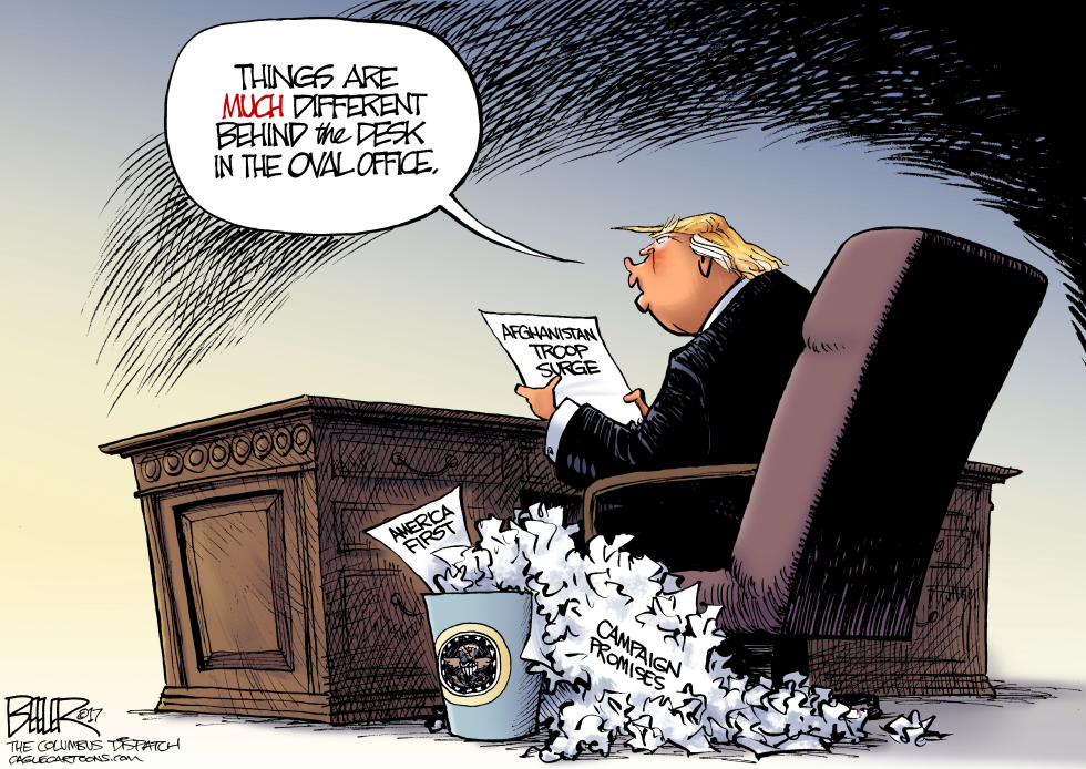  TRUMP ON AFGHANISTAN by Nate Beeler