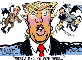 BOTH TRUMP SIDES by Milt Priggee