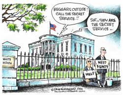 SECRET SERVICE FUNDING by Dave Granlund