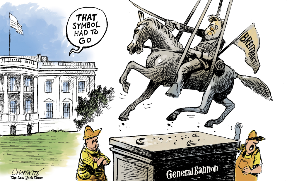  STEVE BANNON IS OUT by Patrick Chappatte