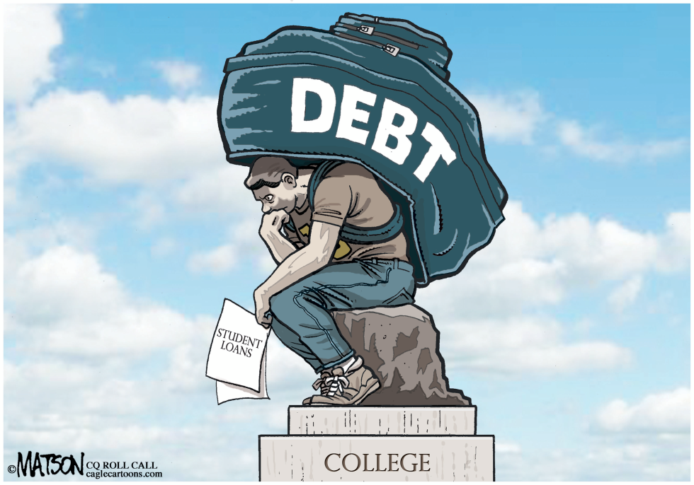  THE THINKER AND COLLEGE DEBT by RJ Matson