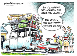 LABOR DAY GLOOM AND DONATIONS by Dave Granlund