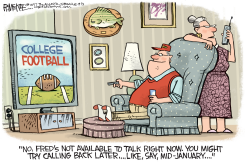 COLLEGE FOOTBALL by Rick McKee