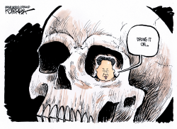 KIM BEGGING FOR WAR by Jeff Koterba