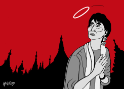 SUU KYI HAS LOST HER HALO by Rainer Hachfeld