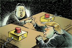 NORTH KOREAN SHOWDOWN by Patrick Chappatte