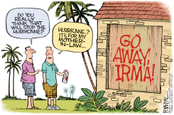 GO AWAY IRMA by Rick McKee