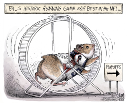 NY BUFFALO BILLS RUN GAME by Adam Zyglis