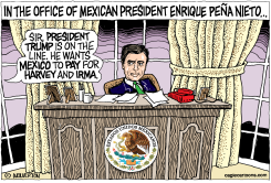 MEXICO PAYS FOR HARVEY AND IRMA by Wolverton