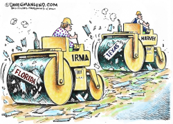 HURRICANE STEAMROLLERS by Dave Granlund