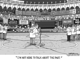 MARK MCGWIRE APPEARS AT BUSCH STADIUM FAREWELL by RJ Matson