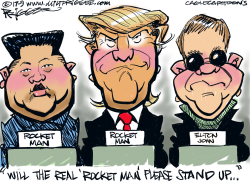 ROCKET MAN by Milt Priggee