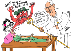 POPE CRITICIZES AUNG SAN SUU KYI by Stephane Peray