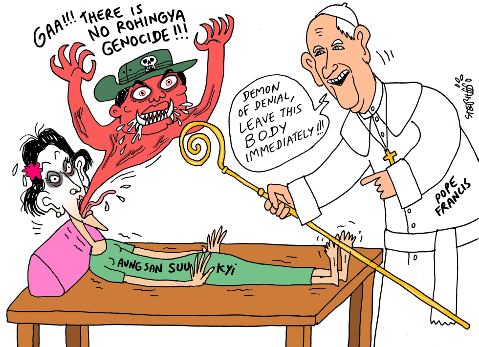  POPE CRITICIZES AUNG SAN SUU KYI by Stephane Peray