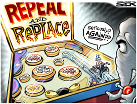 HEALTHCARE PINBALL by Steve Sack