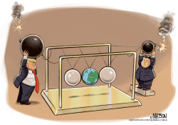 TRUMP THREATENS NORTH KOREA NUKES by RJ Matson