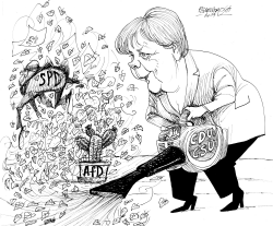 ANGELA MERKEL, AFTER ELECTIONS by Petar Pismestrovic