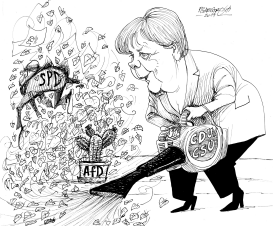 ANGELA MERKEL, AFTER ELECTIONS by Petar Pismestrovic