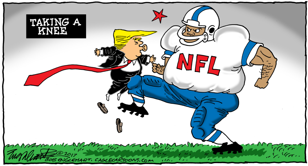  TAKING A KNEE by Bob Englehart