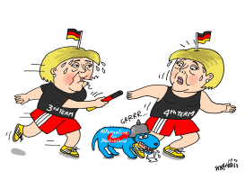 MERKELS FOURTH TERM by Stephane Peray