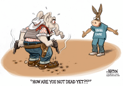 GOP GUNSLINGER MISFIRES ON OBAMACARE REPEAL by RJ Matson