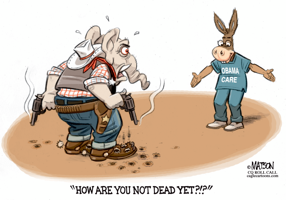  GOP GUNSLINGER MISFIRES ON OBAMACARE REPEAL by RJ Matson