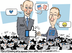 FACEBOOK FIST BUMP by David Fitzsimmons