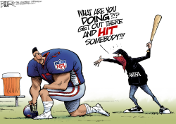 NFL PROTEST by Nate Beeler