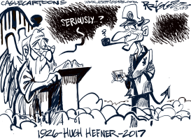 HEFNER -RIP by Milt Priggee