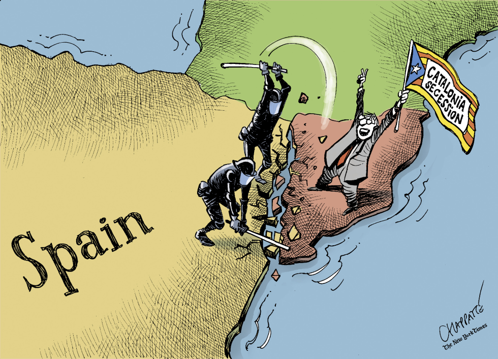  CHAOTIC VOTE IN CATALONIA by Patrick Chappatte