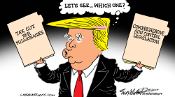 TRUMP GUN CONTROL by Bob Englehart