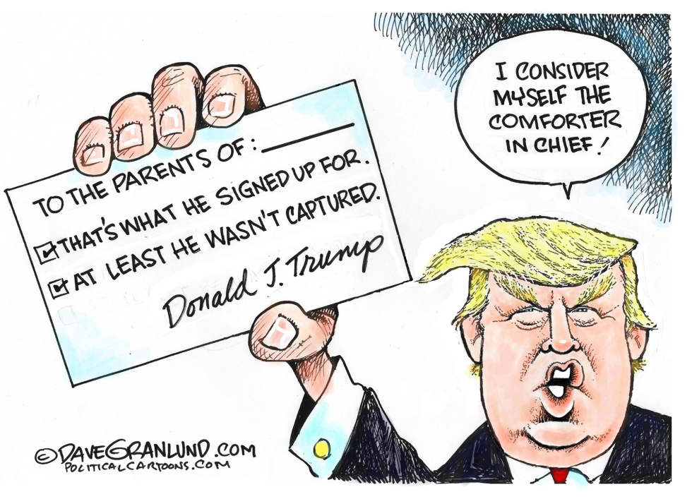  TRUMP COMFORTER IN CHIEF by Dave Granlund