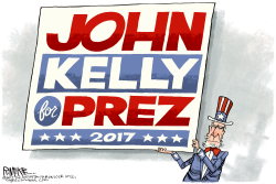 JOHN KELLY FOR PRESIDENT by Rick McKee