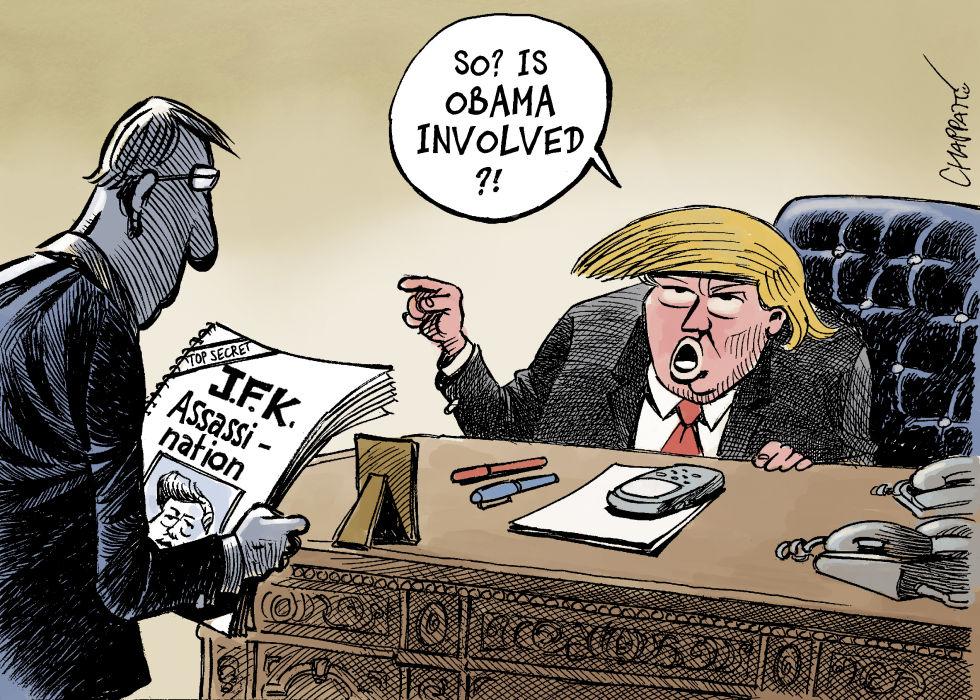  THE JFK FILES WILL BE PUBLISHED by Patrick Chappatte