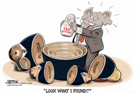 GOP FINDS TAX REFORM BILL IN RUSSIAN NESTING DOLL by RJ Matson