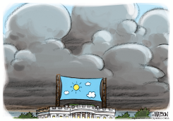 NOTHING BUT BLUE SKIES OVER THE WHITE HOUSE by RJ Matson