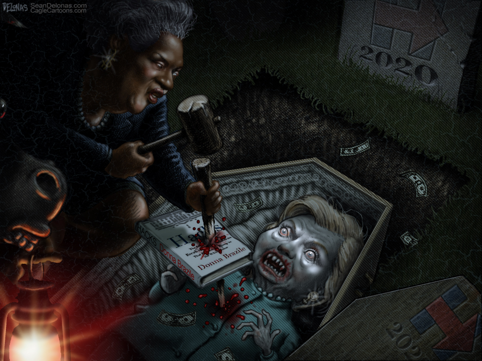  DONNA BRAZILE HILLARY CLINTON VAMPIRE by Sean Delonas