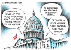 GATHERINGS AND MASS SHOOTINGS by Dave Granlund