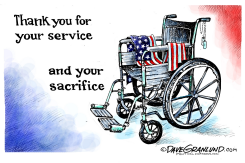 VETERANS SERVICE AND SACRIFICE by Dave Granlund