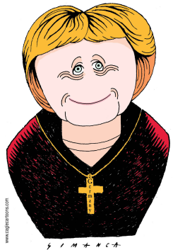 ANGELA MERKEL  by Osmani Simanca