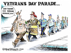 VETERANS AND RESPONDERS by Dave Granlund