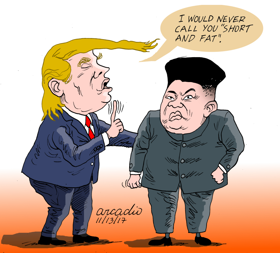  TRUMP AND KIM MUTUAL INSULTS by Arcadio Esquivel