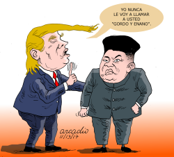 TRUMP Y KIM INSULTOS MUTUOS by Arcadio Esquivel