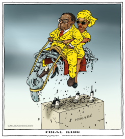 MUGABE'S FINAL RIDE by Joep Bertrams