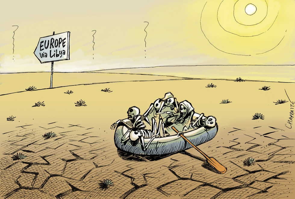  THE DEADLY ROAD TO EUROPE by Patrick Chappatte