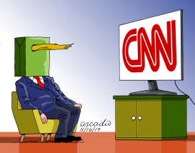 TRUMP DOESN'T LIKE CNN/ A TRUMP NO LE GUSTA CNN by Arcadio Esquivel