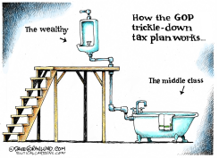 GOP TRICKLE-DOWN TAX PLAN by Dave Granlund