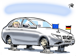 MERKEL STUCK by Tom Janssen